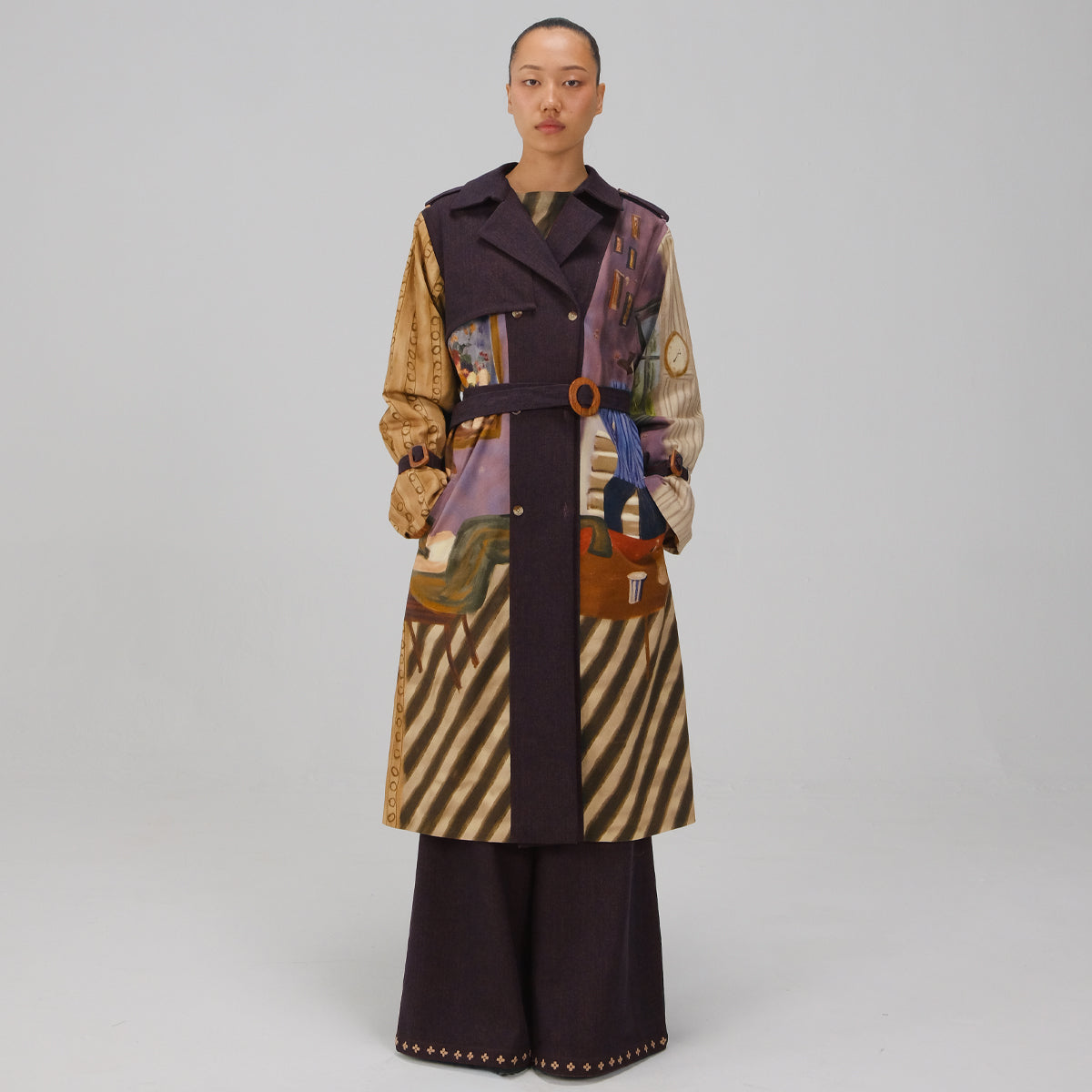 Living Room Denim Trench Set