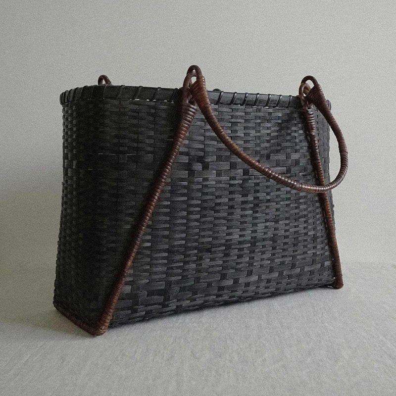 Bamboo Cane Basket | Brown