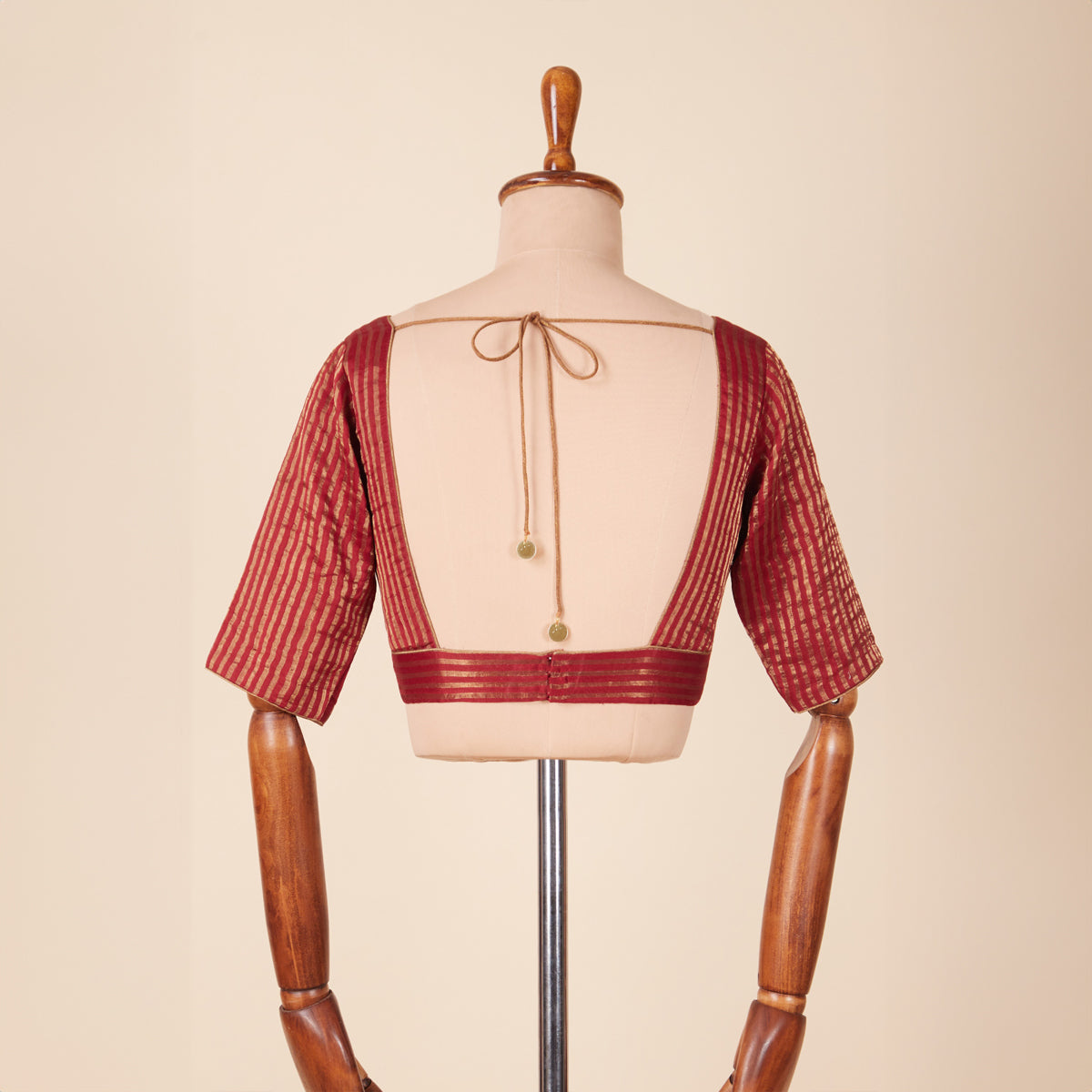Handwoven Red Chanderi Blouse
