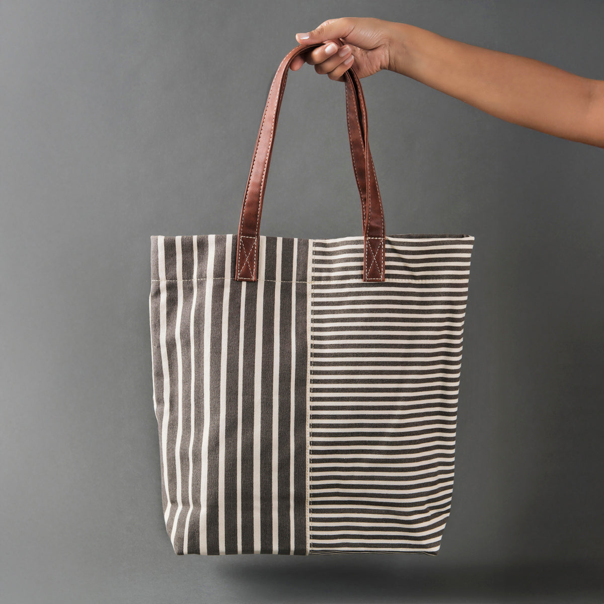 Retro Stripe Ladies Tote Bag