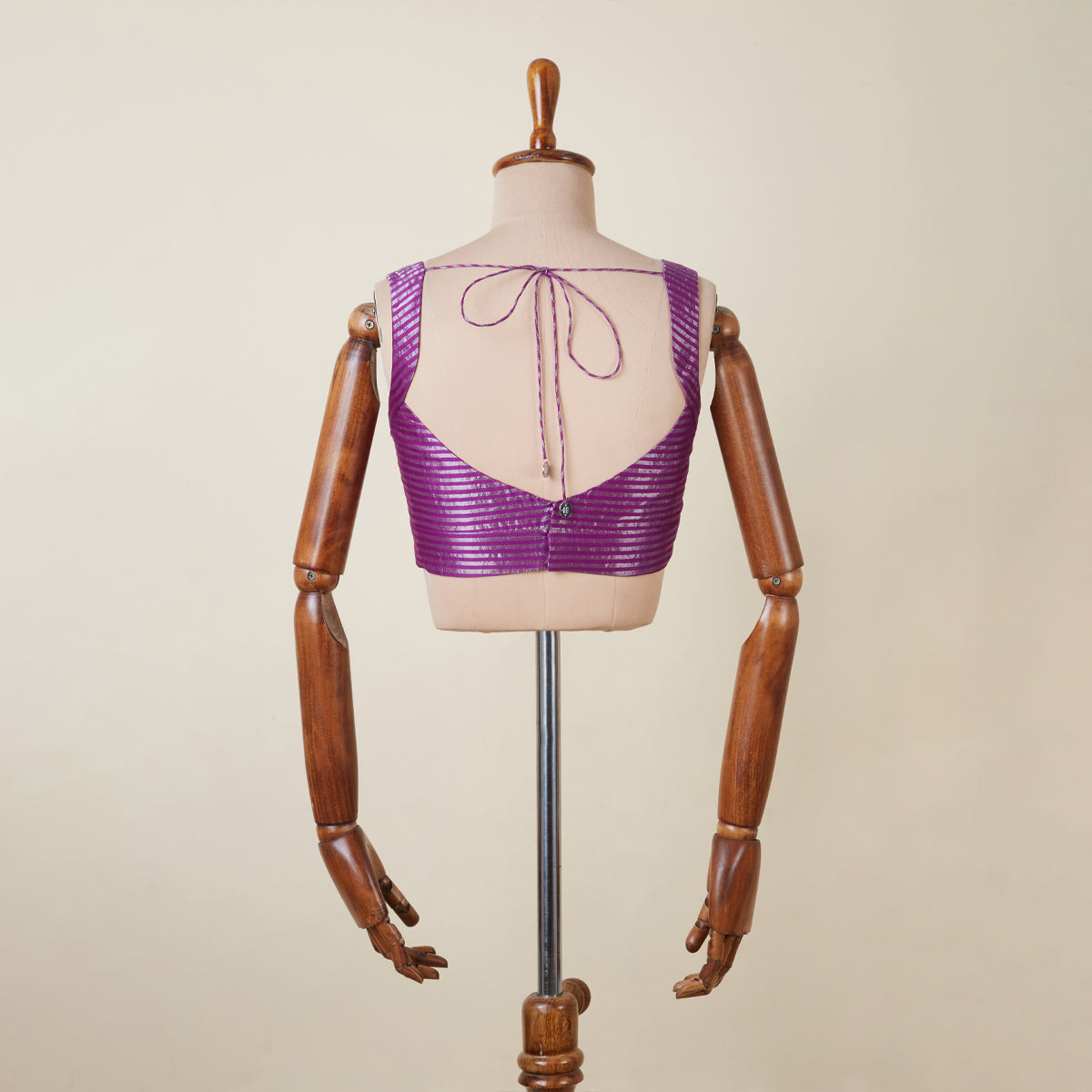 Purple Stripes Chanderi Blouse