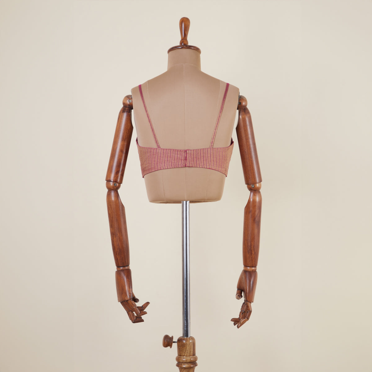 Deep Pink Striped Tissue Blouse