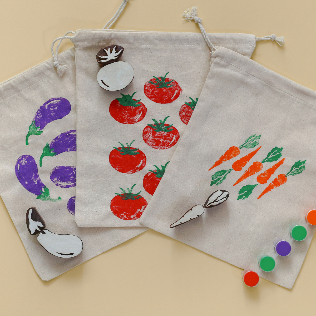 Stamp ART - Vegetables | Block Printing Stamps (6 Stamps)