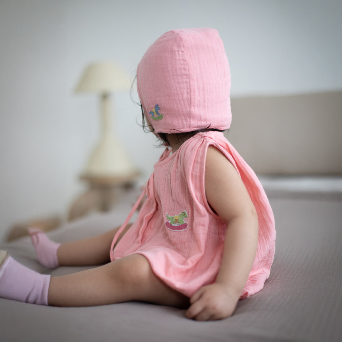 Tug Bug Romper | Blush