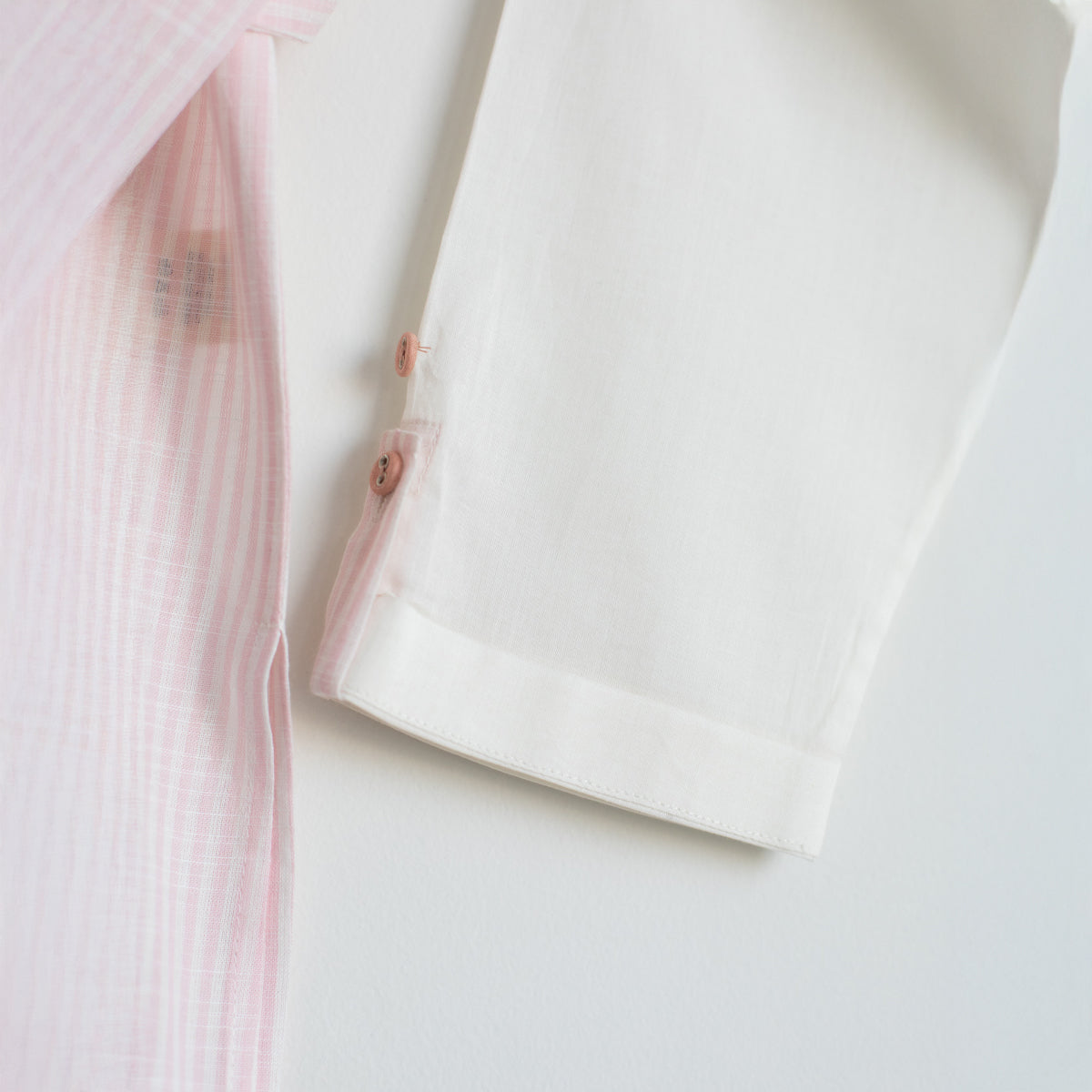 Tug Bug Kurta Pyajama Set | Blush Stripe & Ivory