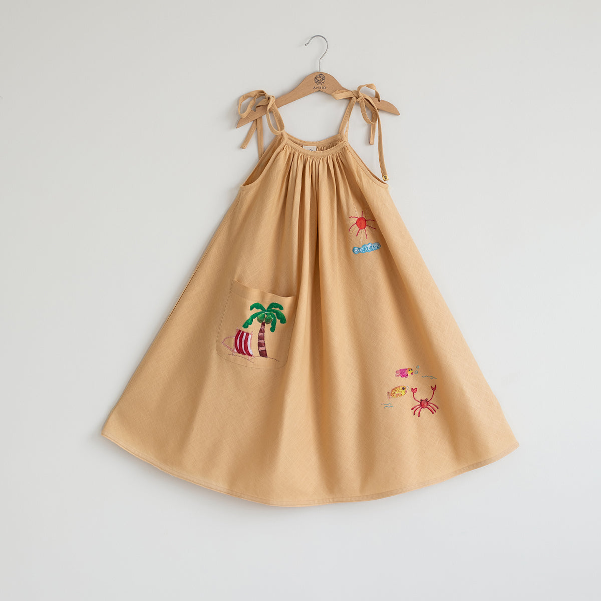 Phuket Sunshine Applique Midi Dress | Yellow