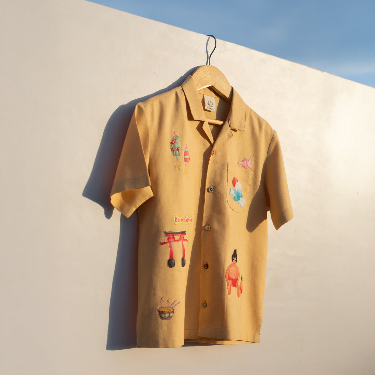 Tokyo Explorer Applique Shirt | Yellow