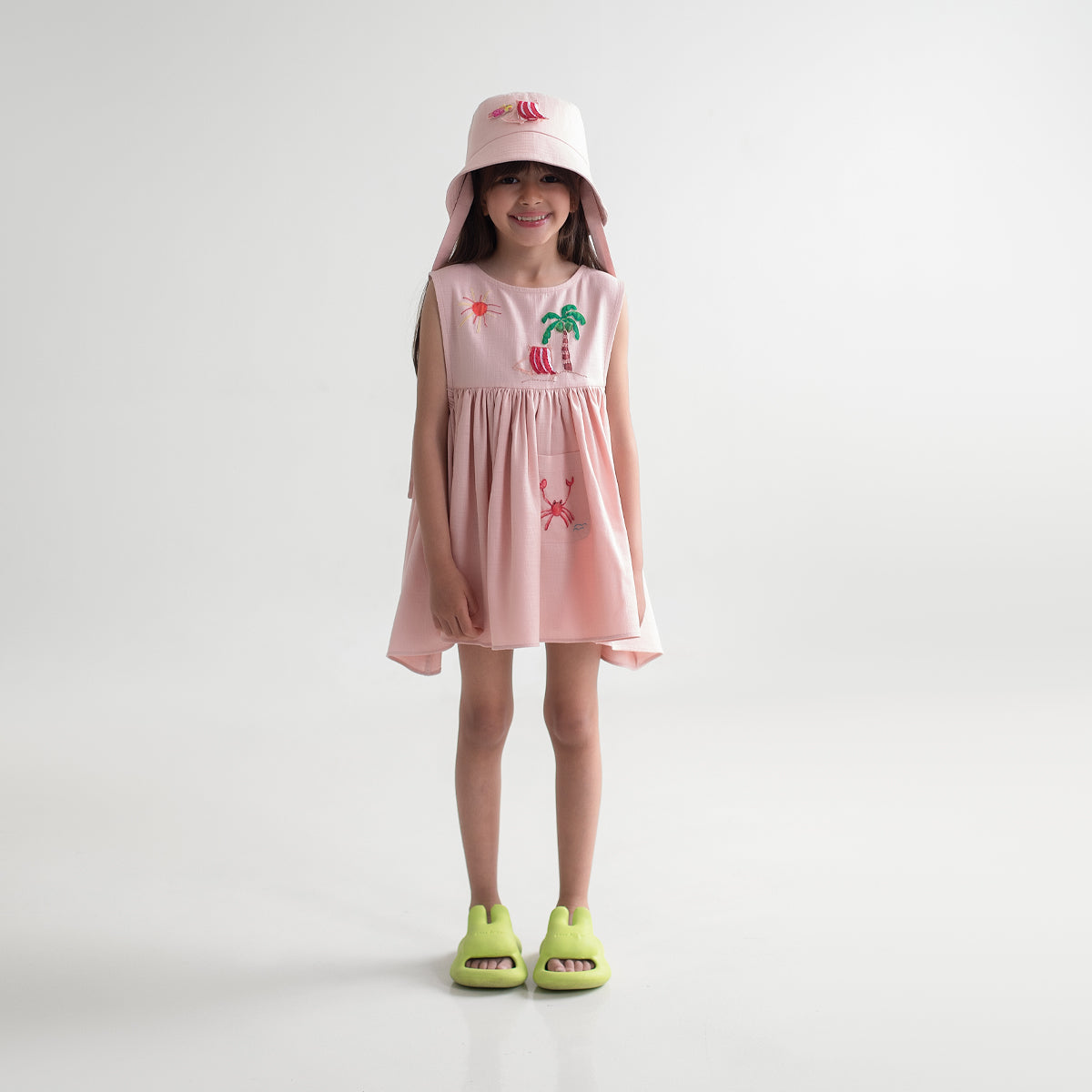 Phuket Blush Applique Short Dress | Blush