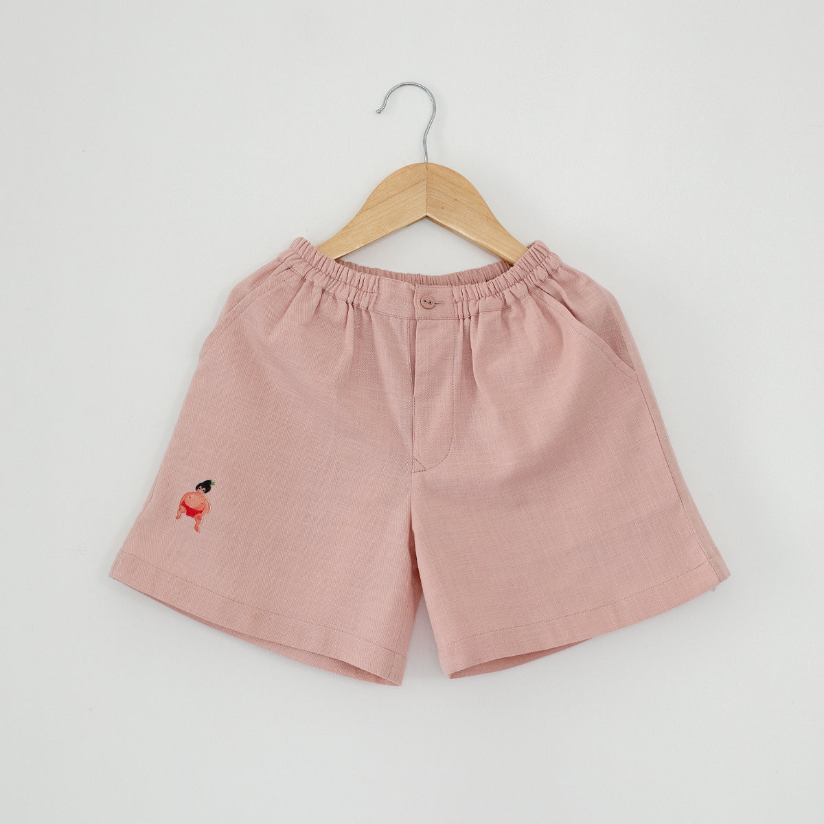 Tokyo Sumo Applique Shorts | Blush
