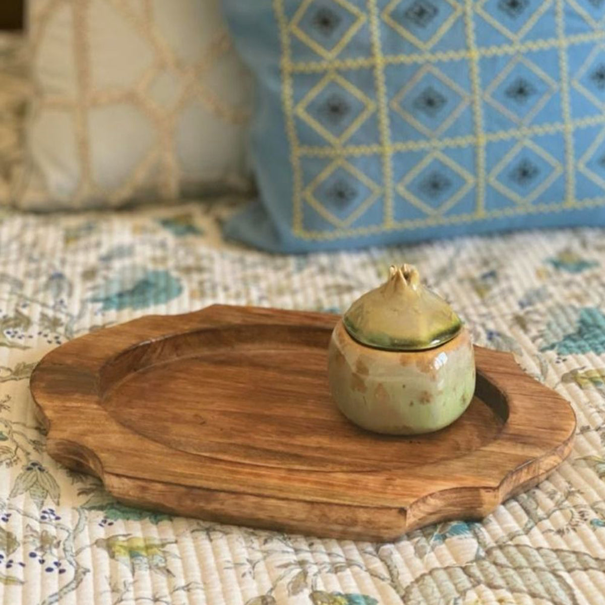 Wooden Tray | Platter with Edgy Curves