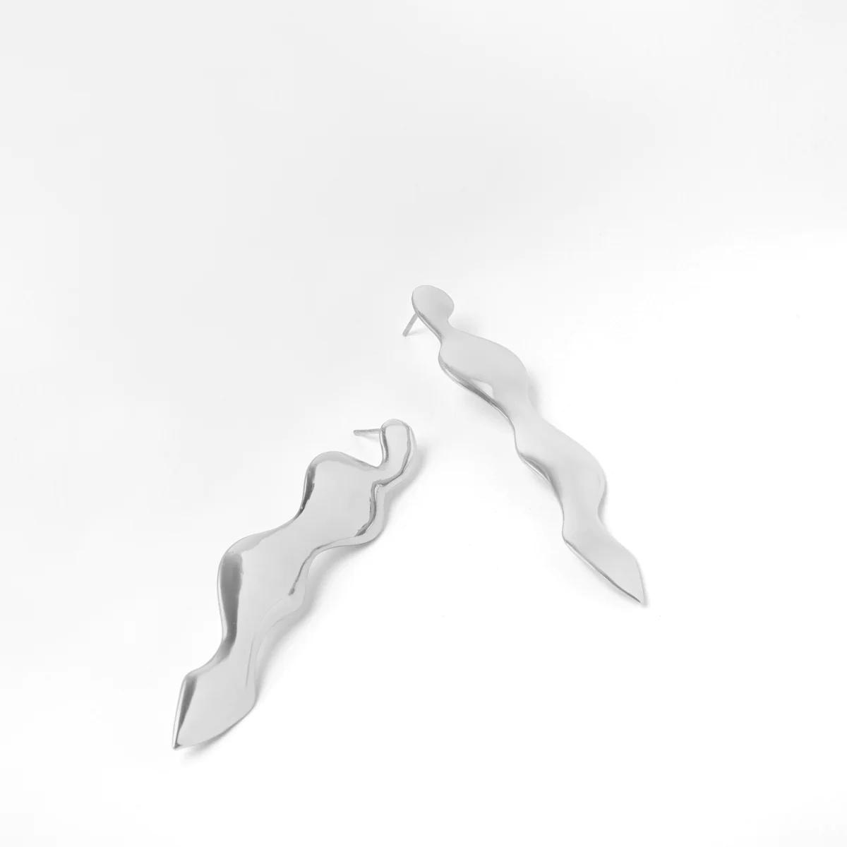 Water Stream Earrings | Silver