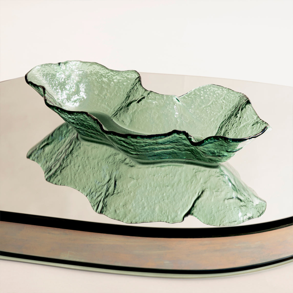 Lava Glass Bowl Large | Moss Green