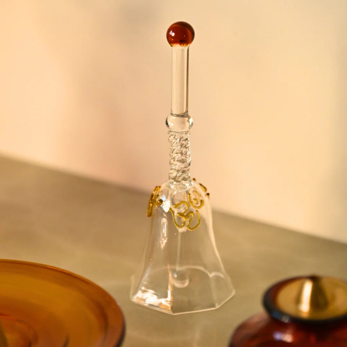 Ringing Glass Bell Amber