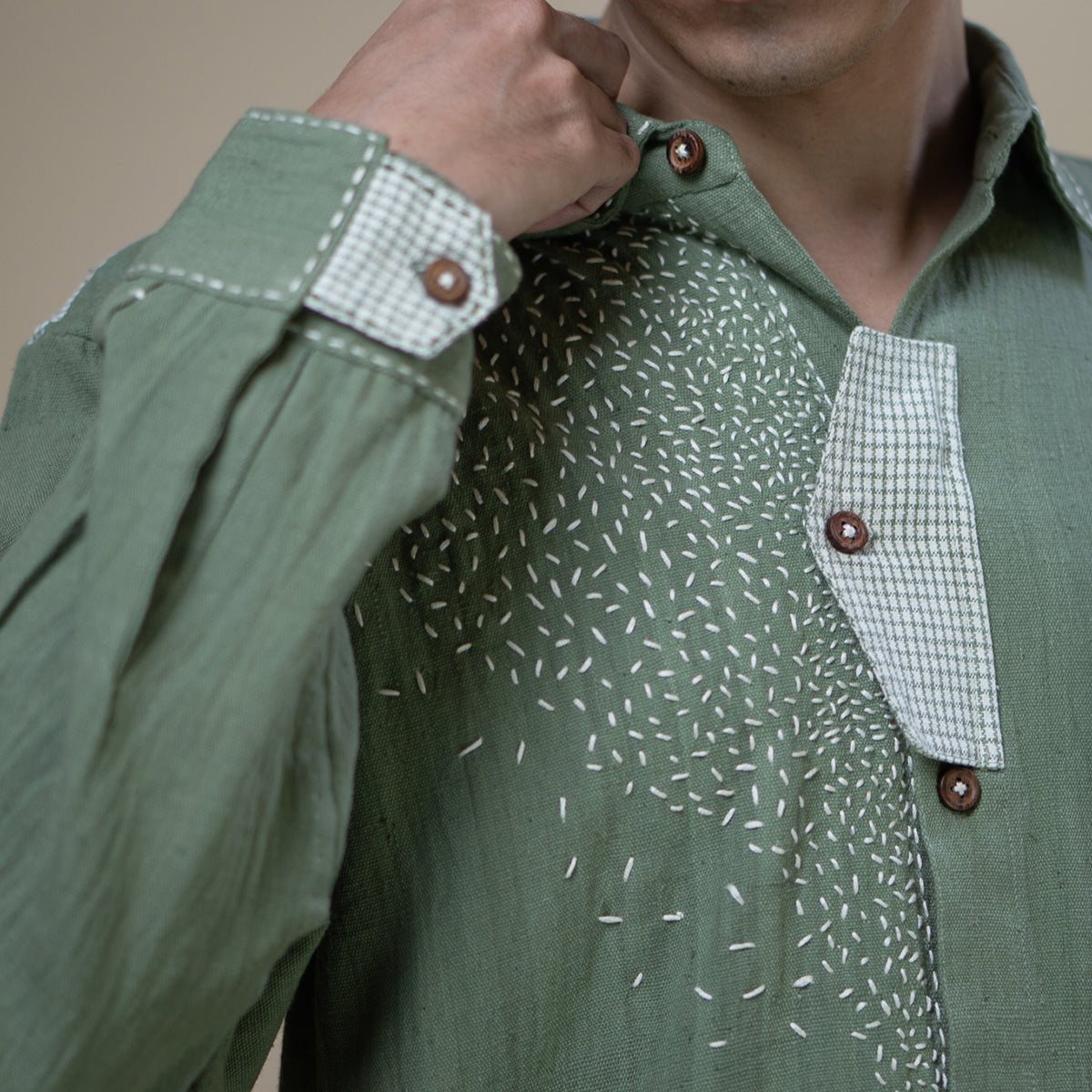 Meadows Embroidered Full Shirt