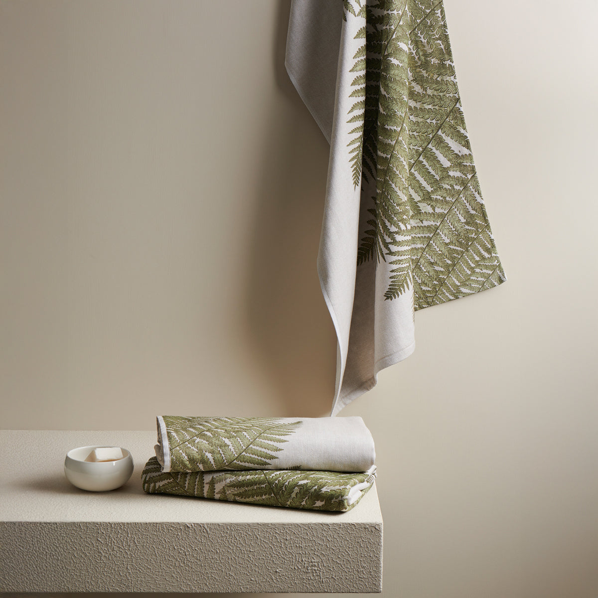 Fern Print | Cotton Bamboo | Hammam Terry | Towel
