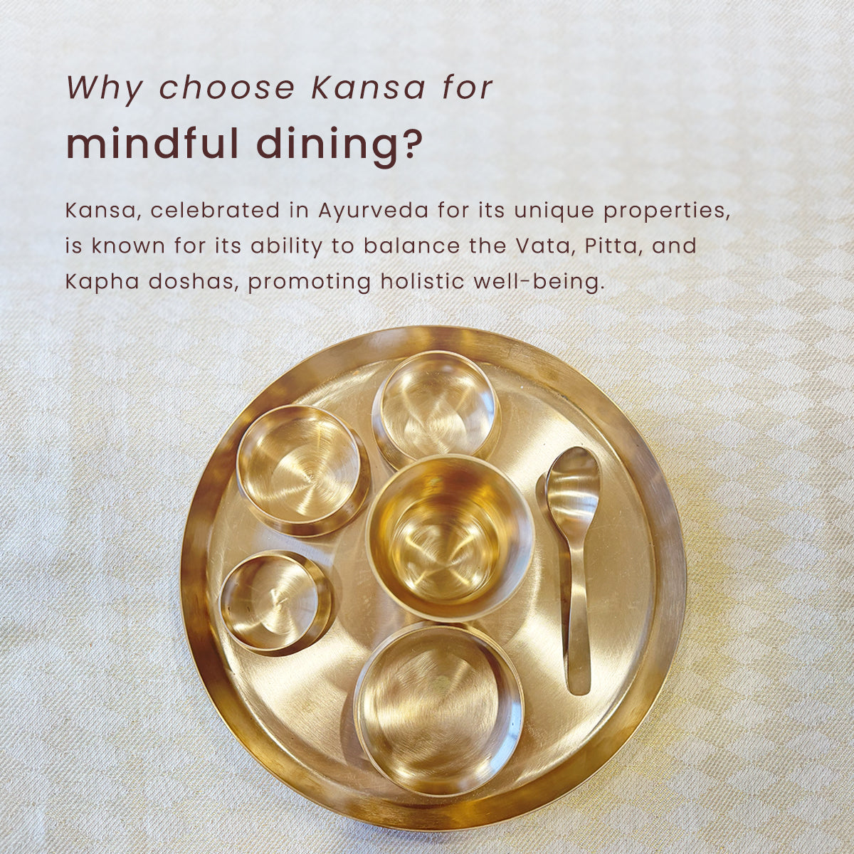 Kansa Thali-80/20 Ratio-Pack Of 7