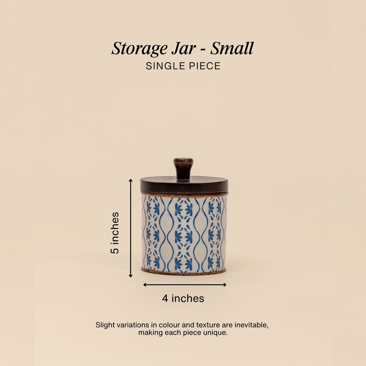 Frosted Wooden Storage Jars