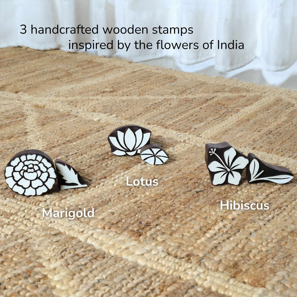 Stamp ART - Flowers | Block Printing Stamps (6 Stamps)