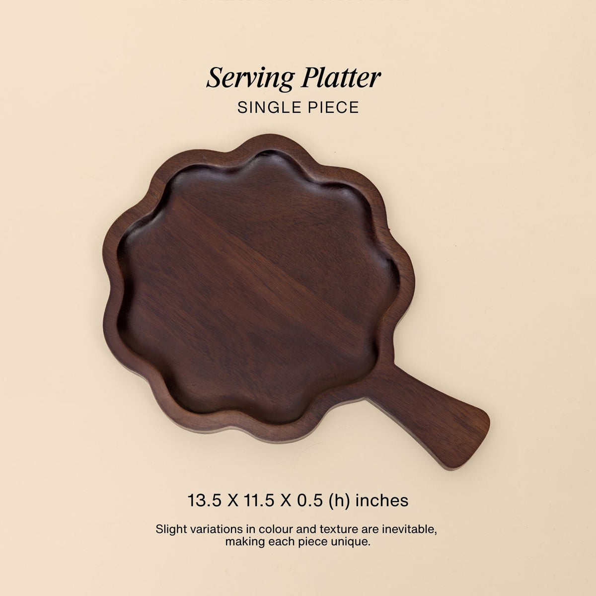 Frosted Wooden Platter