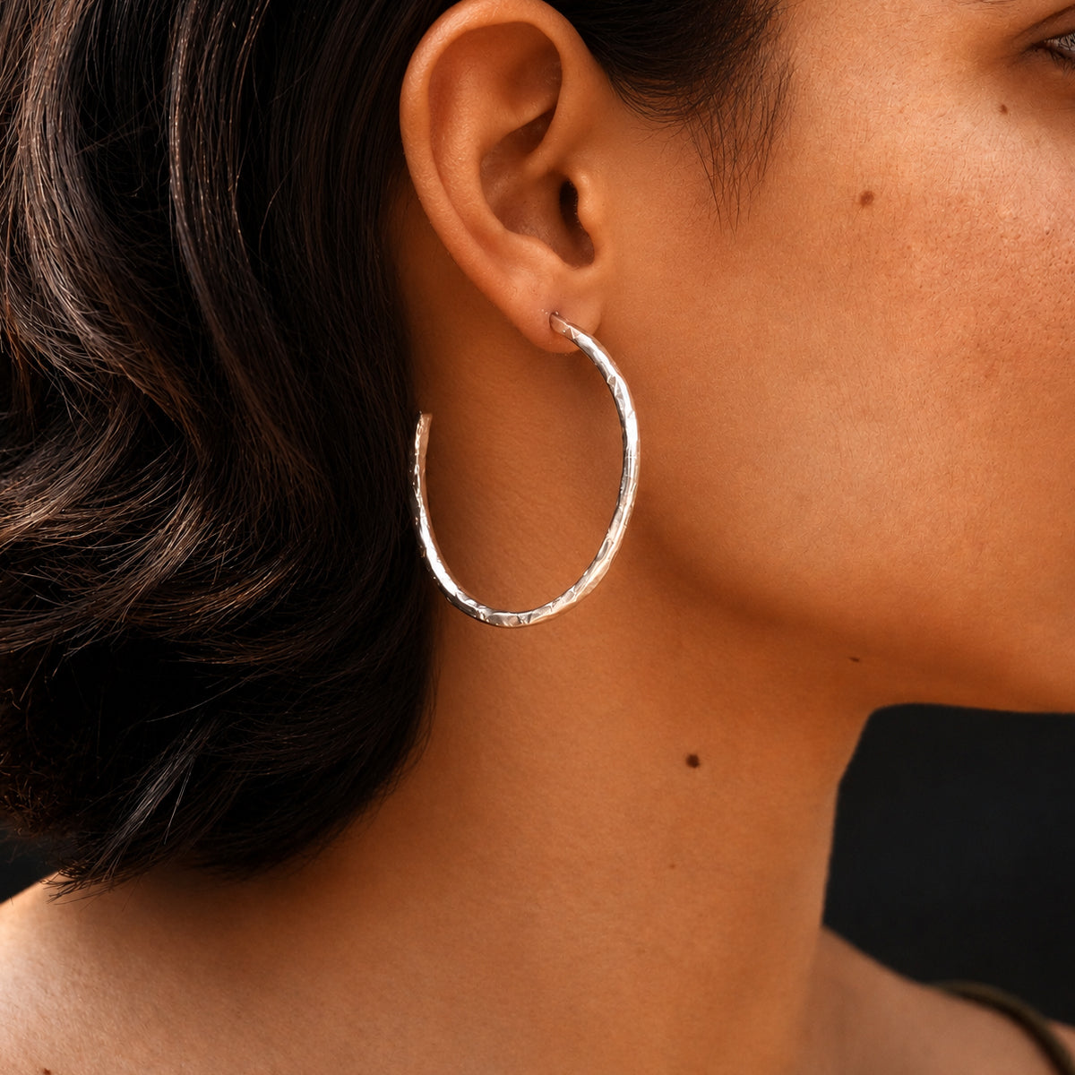 Halo Hoops (Medium) - Silver