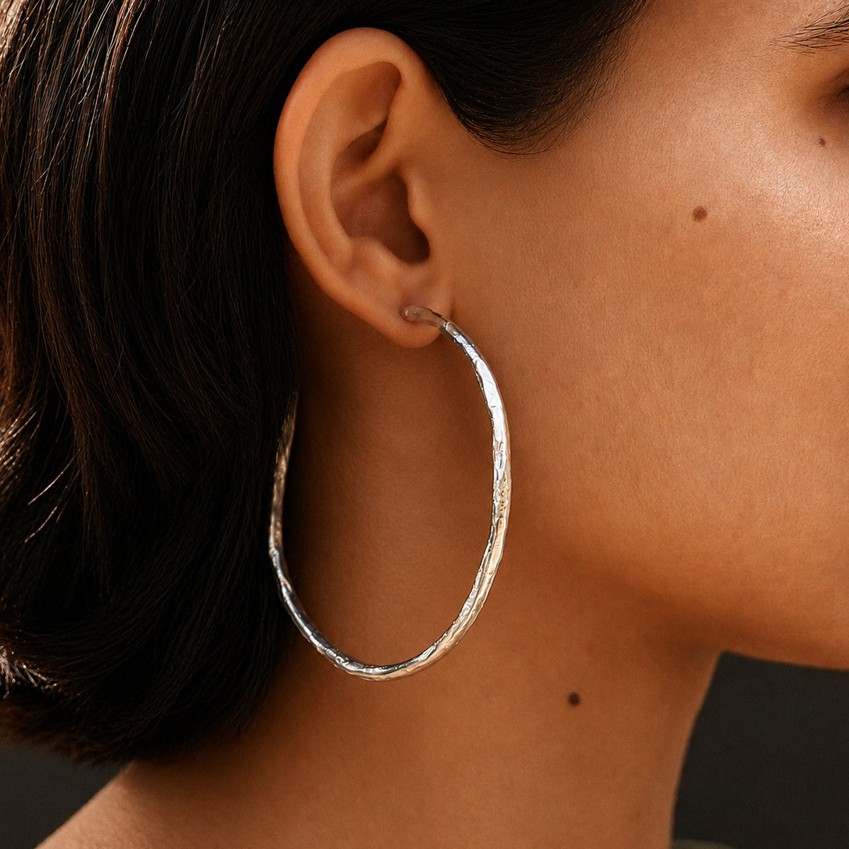 Halo Hoops (Large) - Silver