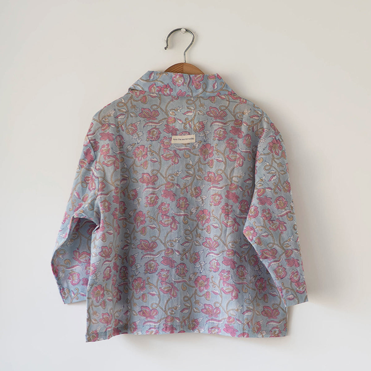 Cloud Drift Shirt In Sky Blue Butterfly