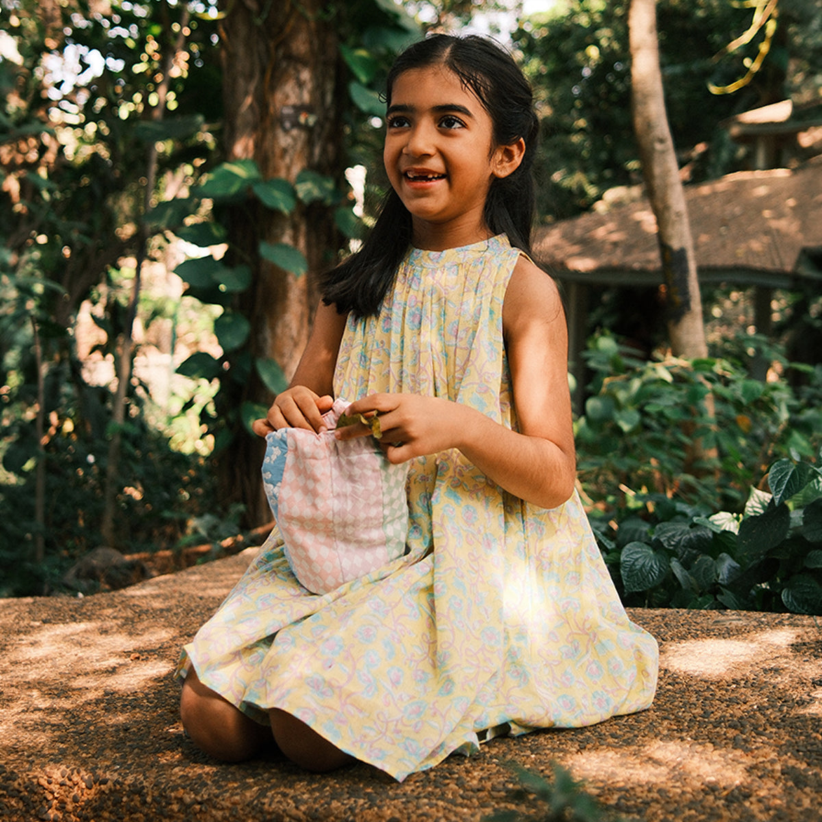 Kin Dress In Lemon Butterfly