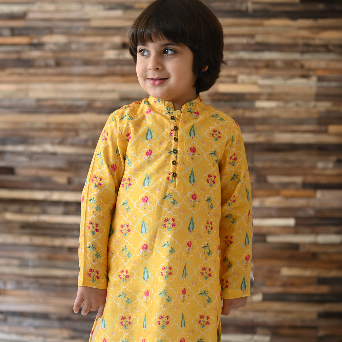 Shiv Kurta And Pyjama Set-Yellow Periyaar