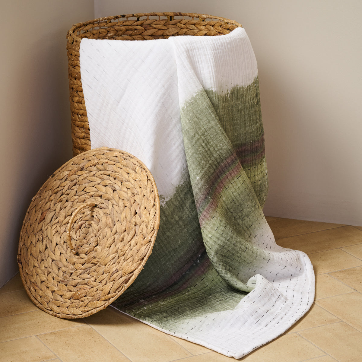Savanna Rain | Cotton Gauze | Bath Towel | White