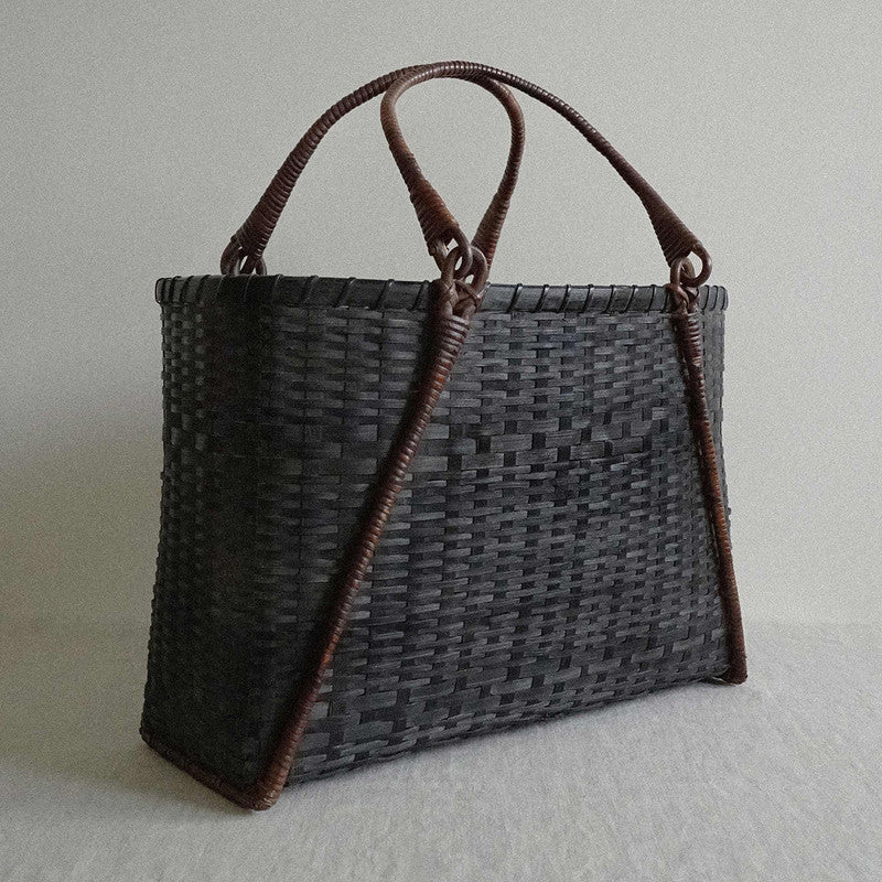 Bamboo Cane Basket | Brown