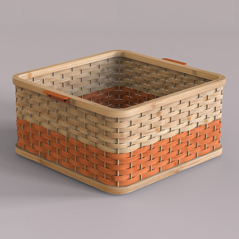 Orange Bamboo Basket