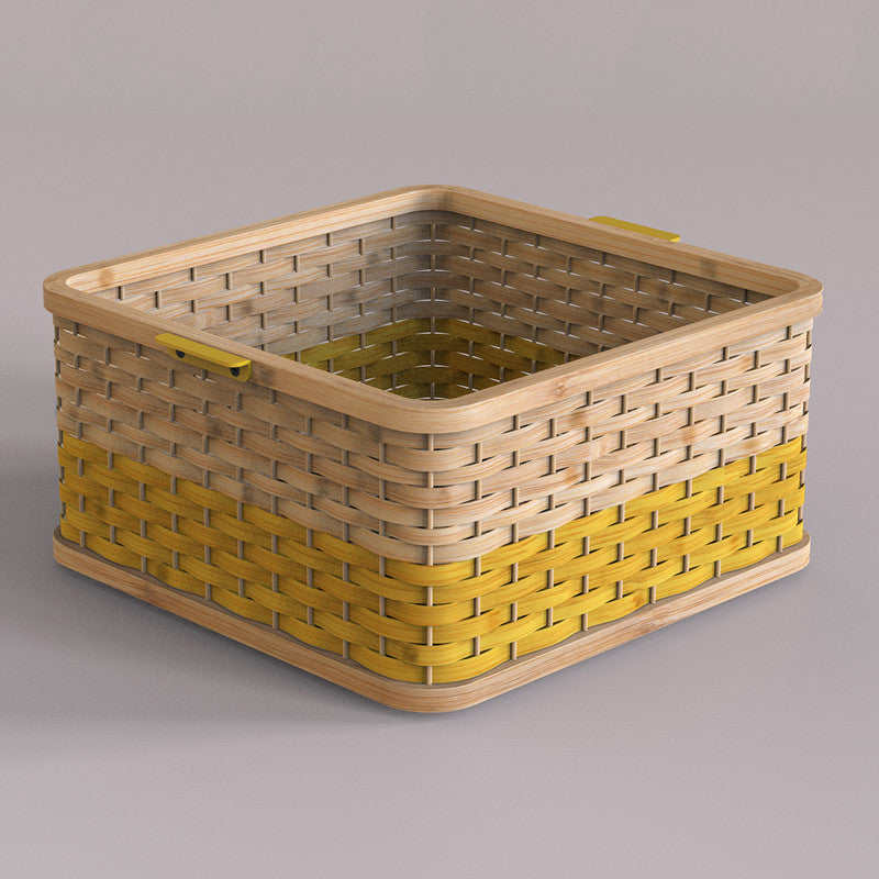 Yellow Bamboo Basket