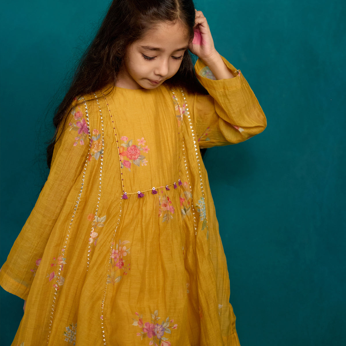 Neembu Chitthi Flared Kurta Set