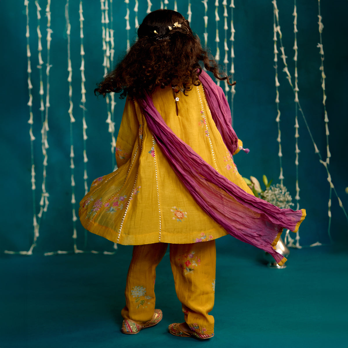 Neembu Chitthi Flared Kurta Set