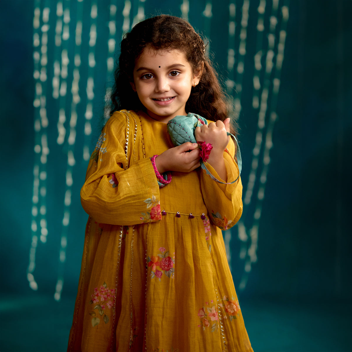 Neembu Chitthi Flared Kurta Set