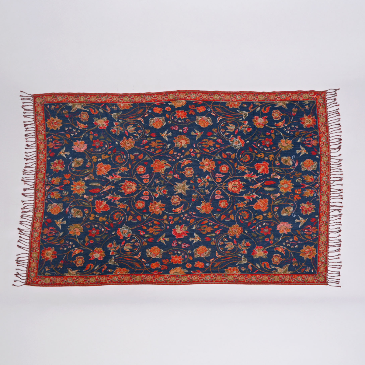 The Crimson Bloom Throw