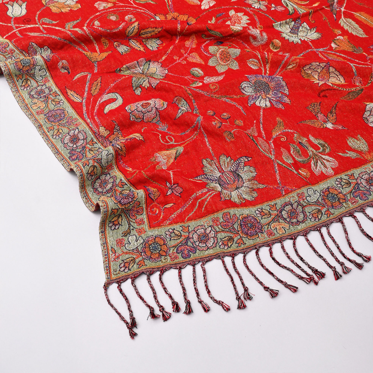 The Crimson Bloom Throw
