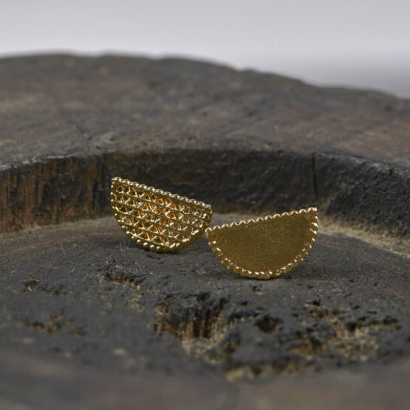 Half Moon Earrings | Gold Plated