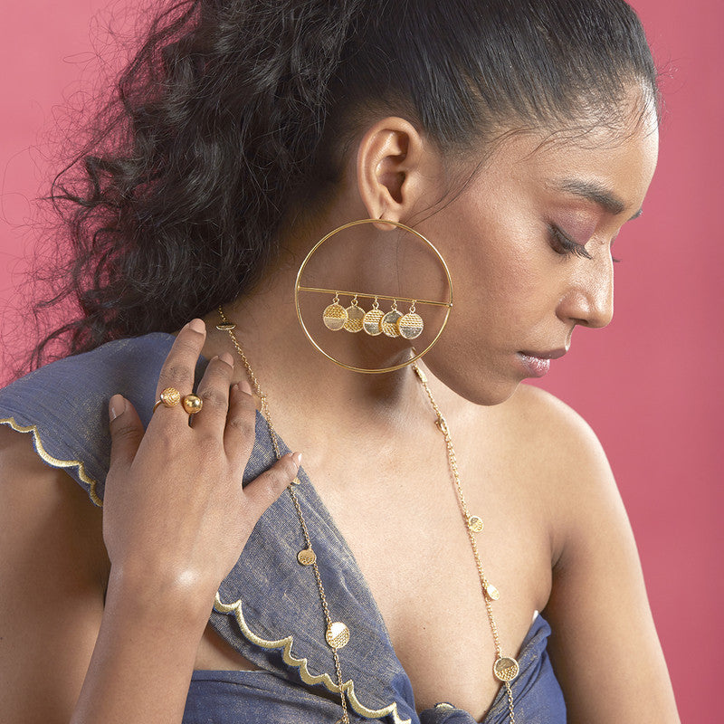 Brass Earrings | Gold Plated