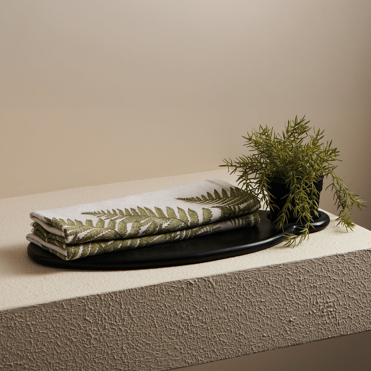Fern Print | Cotton Bamboo | Hammam Terry | Towel