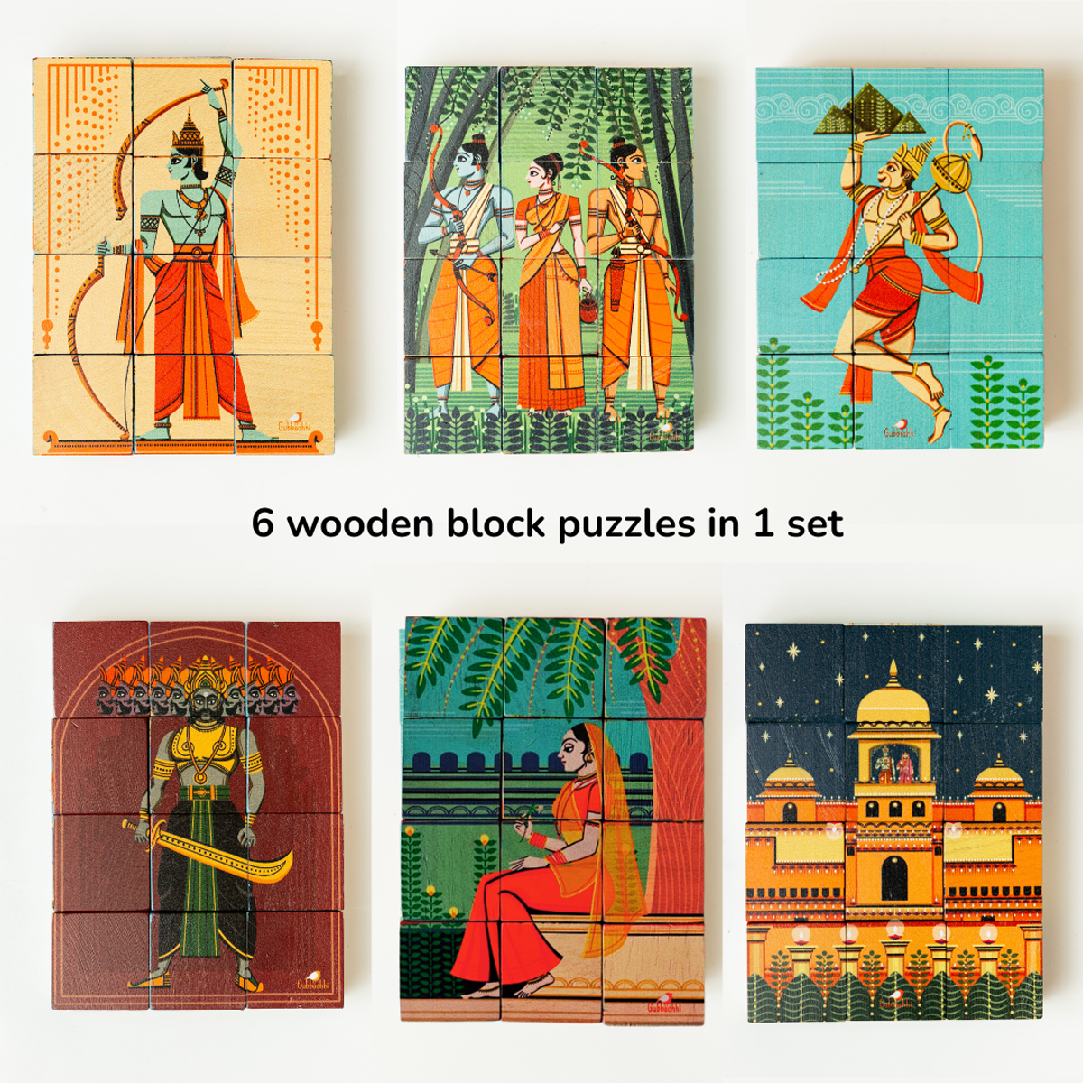 Ramayana Wooden Puzzle Set