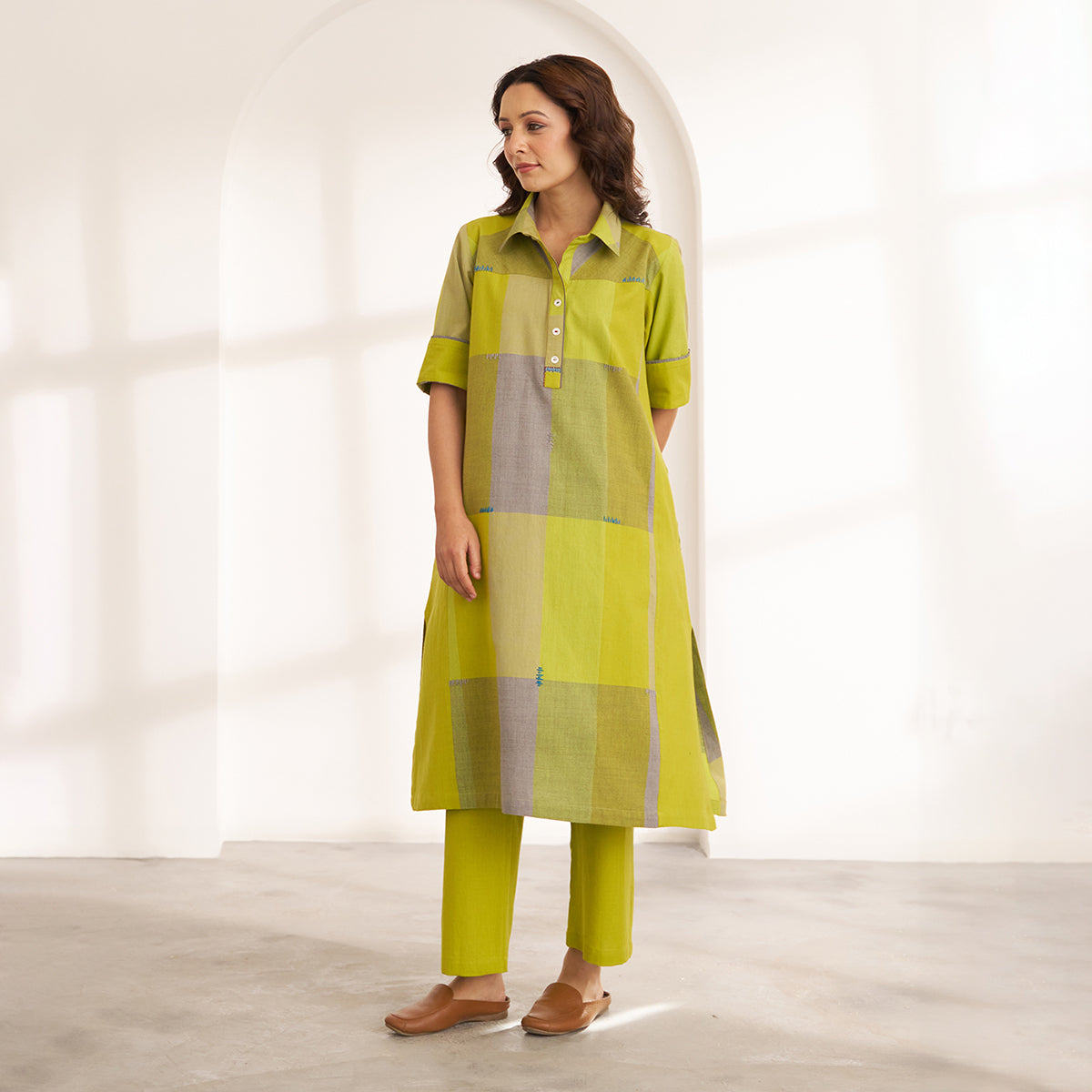 The Kochi Collared Tunic & Pants Set