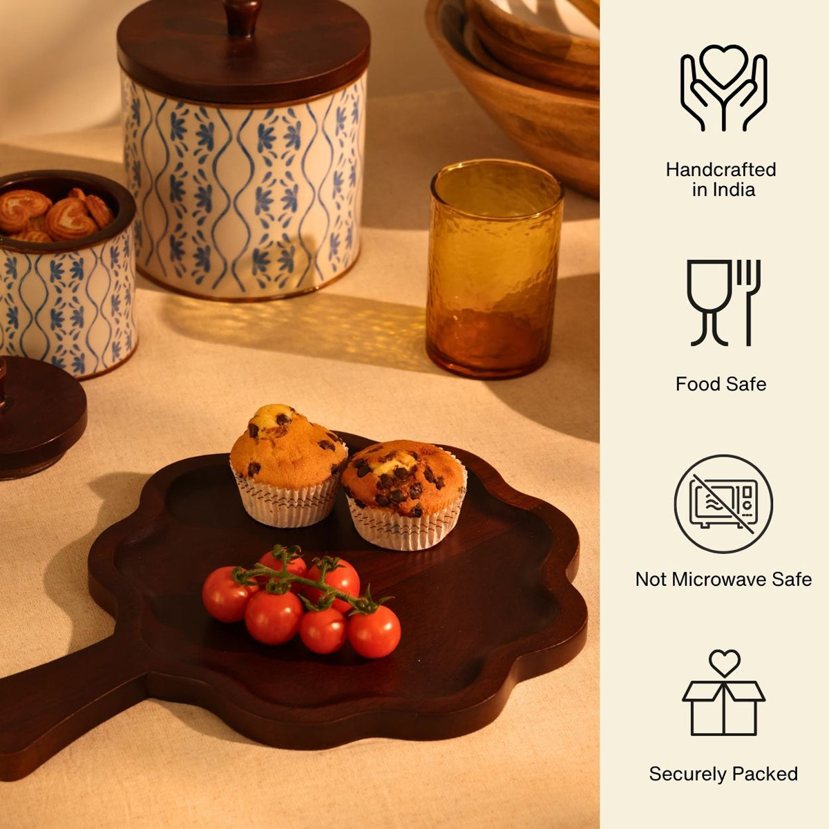 Frosted Wooden Platter