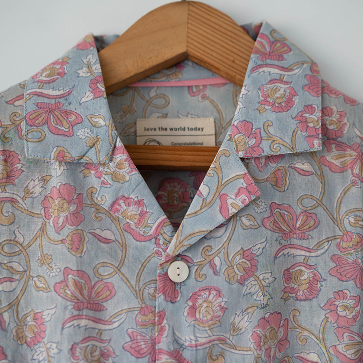 Cloud Drift Shirt In Sky Blue Butterfly