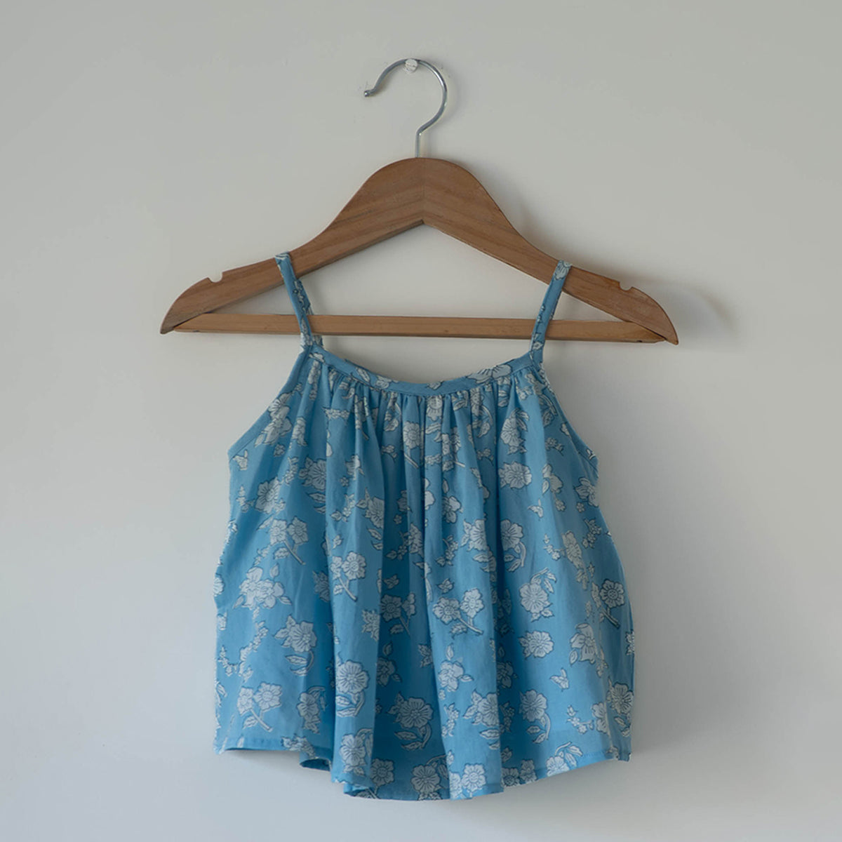 Blossom Powder Blue Spaghetti Top Shorts Set
