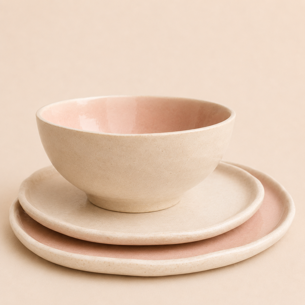 Petal Bowl - Pink & Ivory