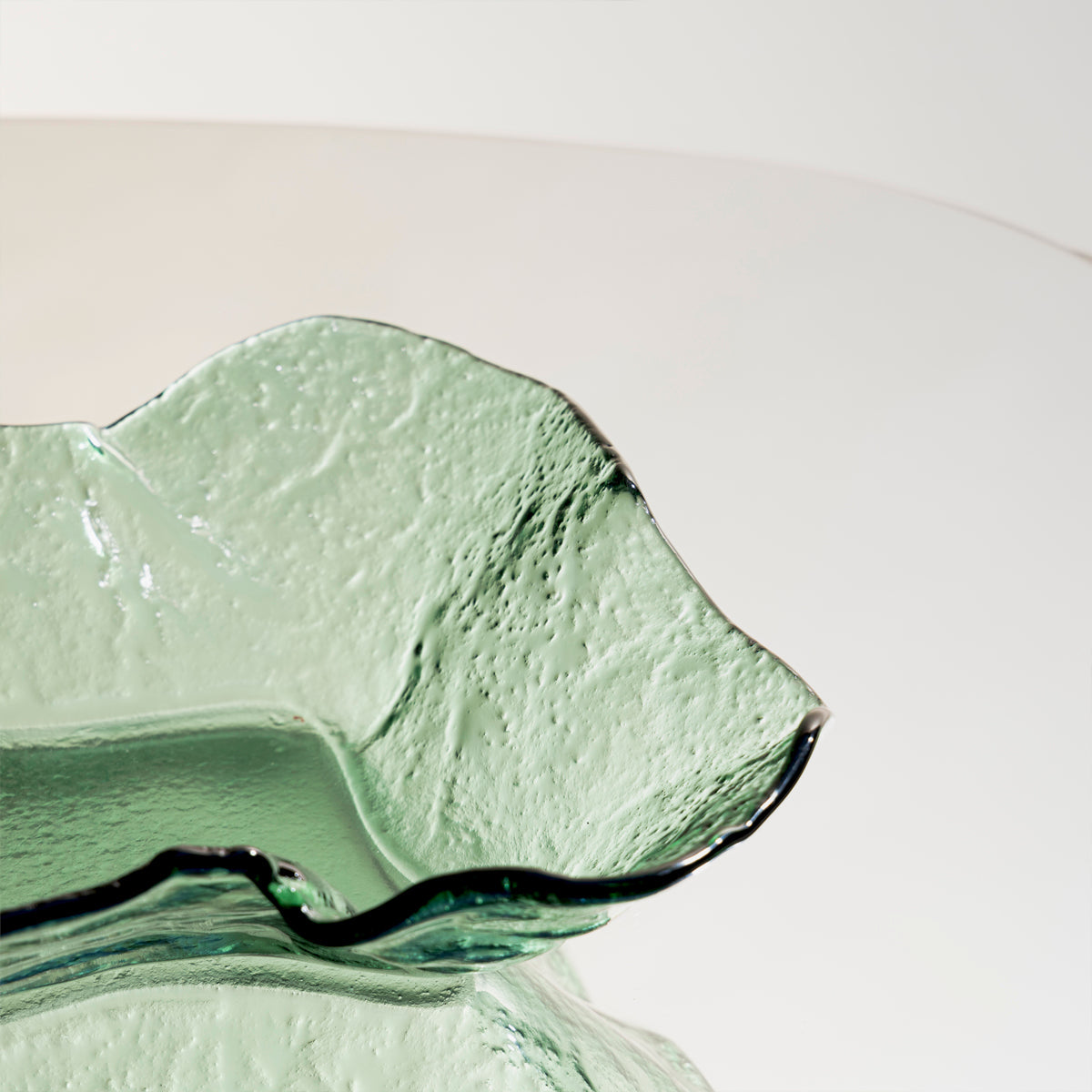 Lava Glass Bowl Large | Moss Green
