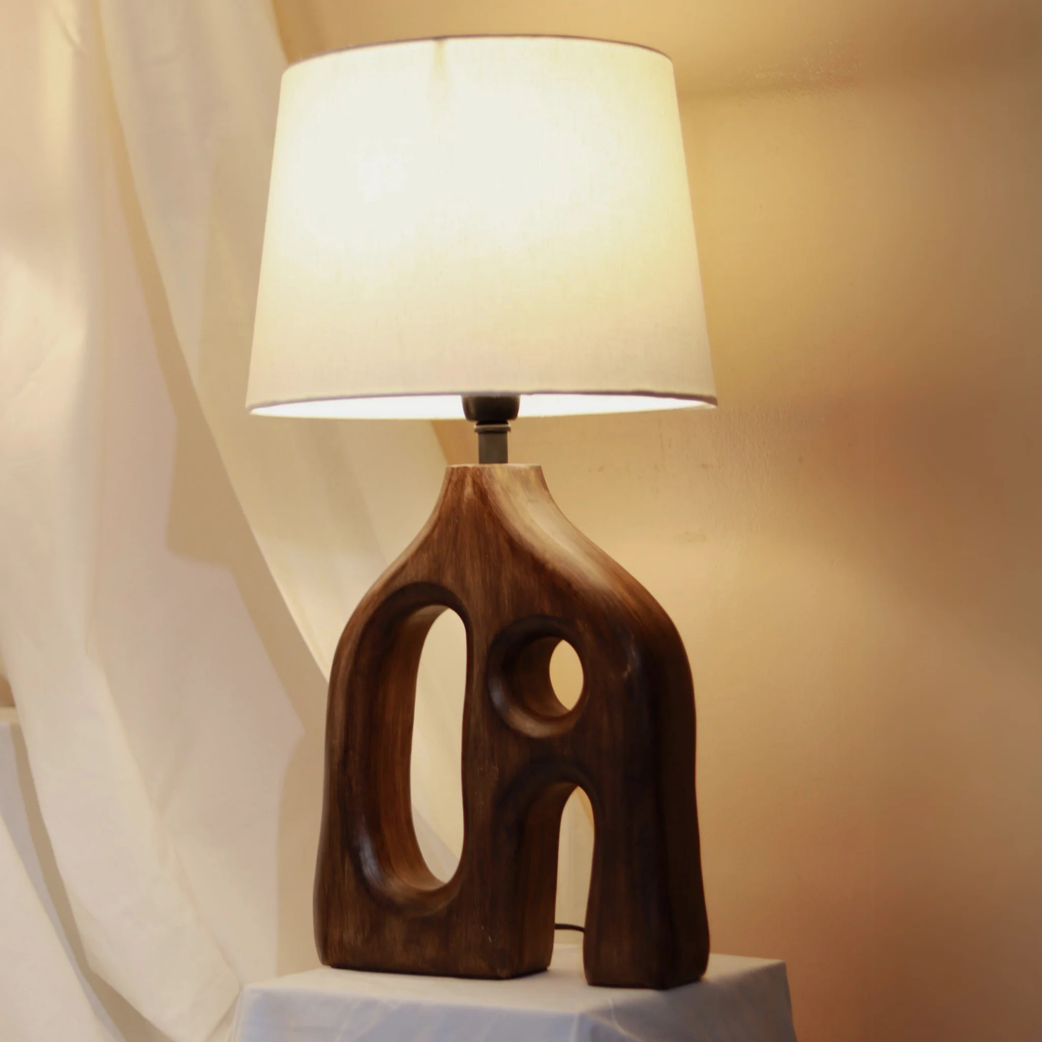 Orion Wooden Lamp(Without Lampshade)