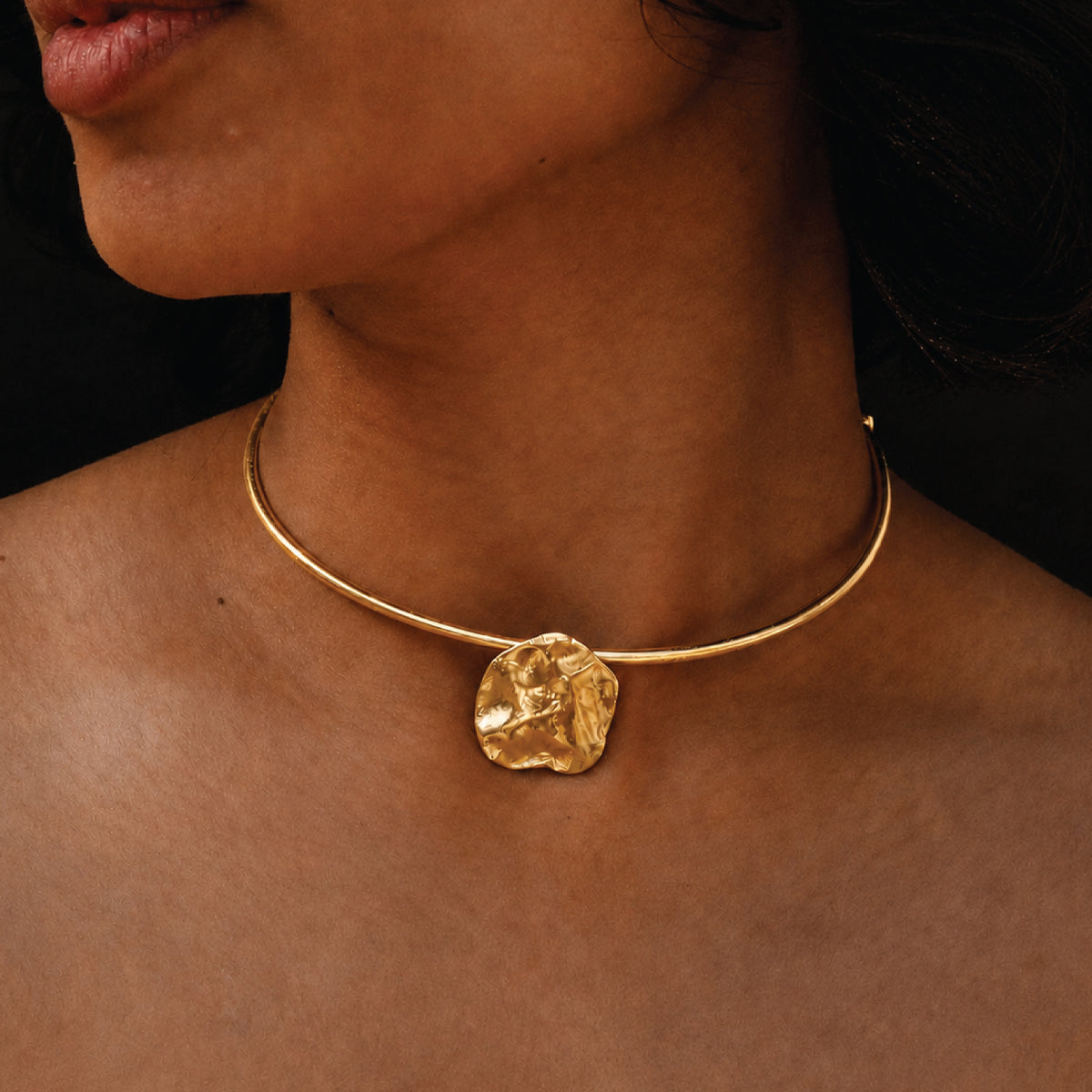 Drops Choker - Brass