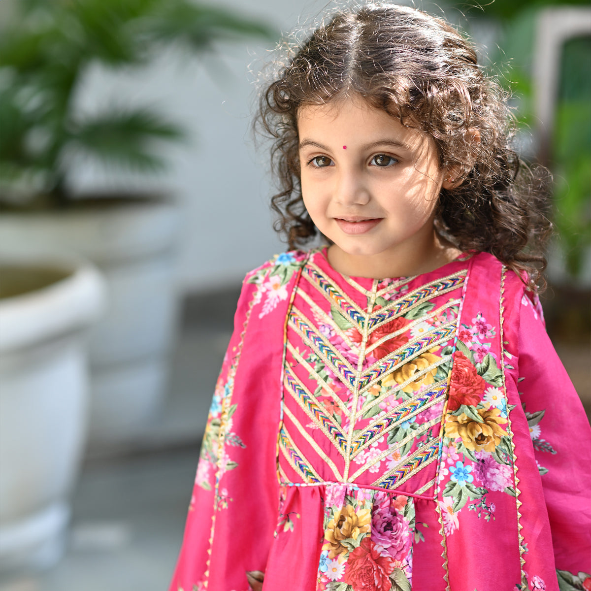 Samaira Set - Pink Phool Angan